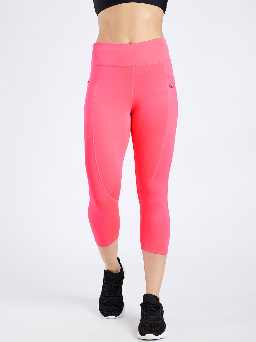 Lululemon Womens Mid Rise Knit Capri Leggings Hot Pink Size 6