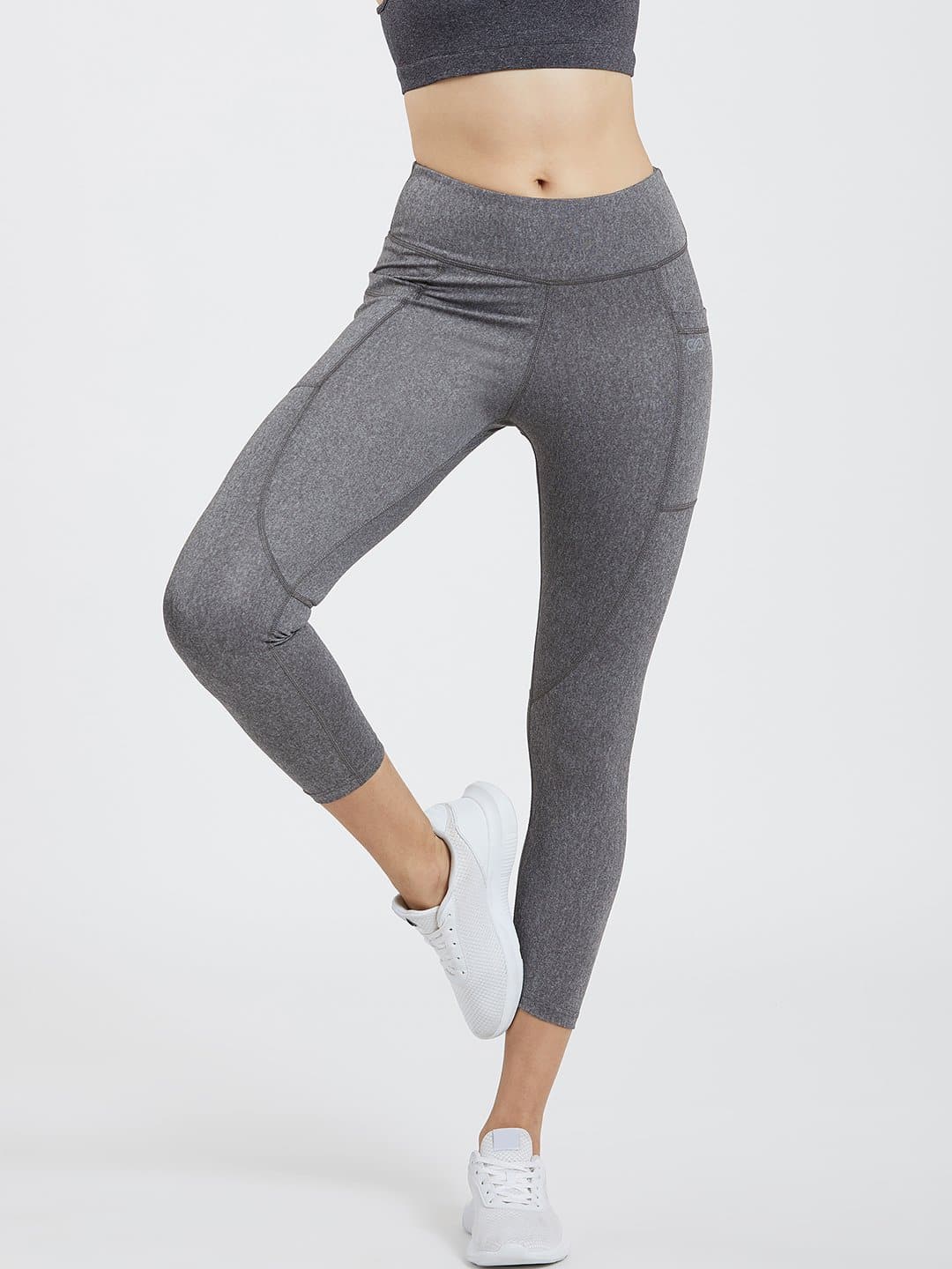 Maxtreme Power me Charcoal Marl Ankle Pocket Leggings