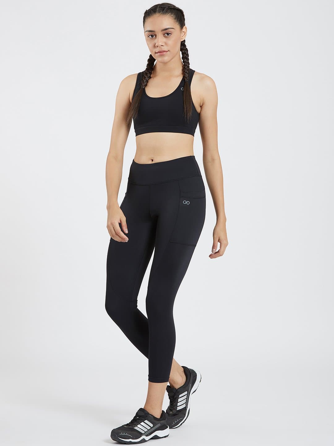 Maxtreme Power me Black Full Length Pocket Leggings