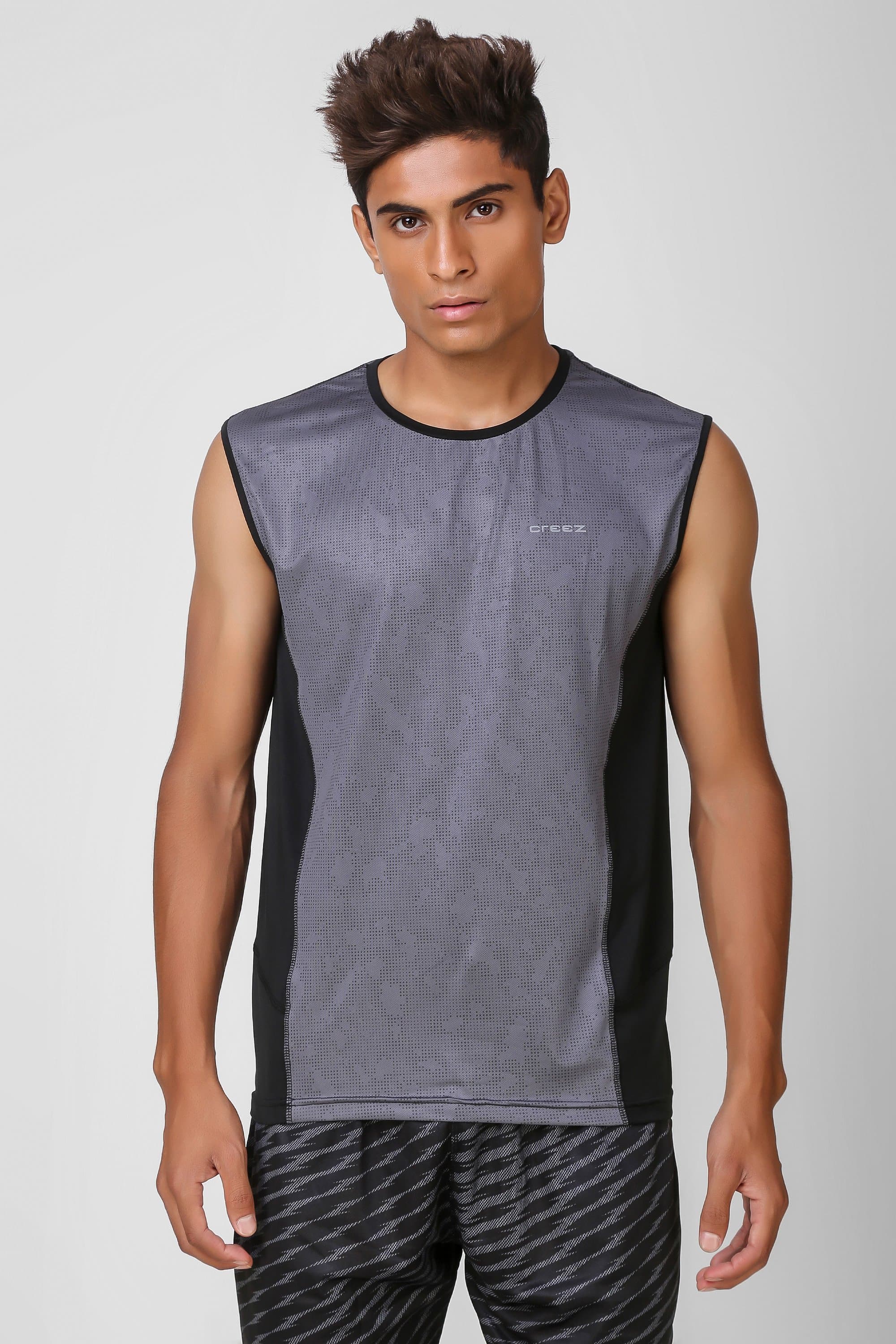 Camo Print Stretchable Sleeveless Tshirt 1