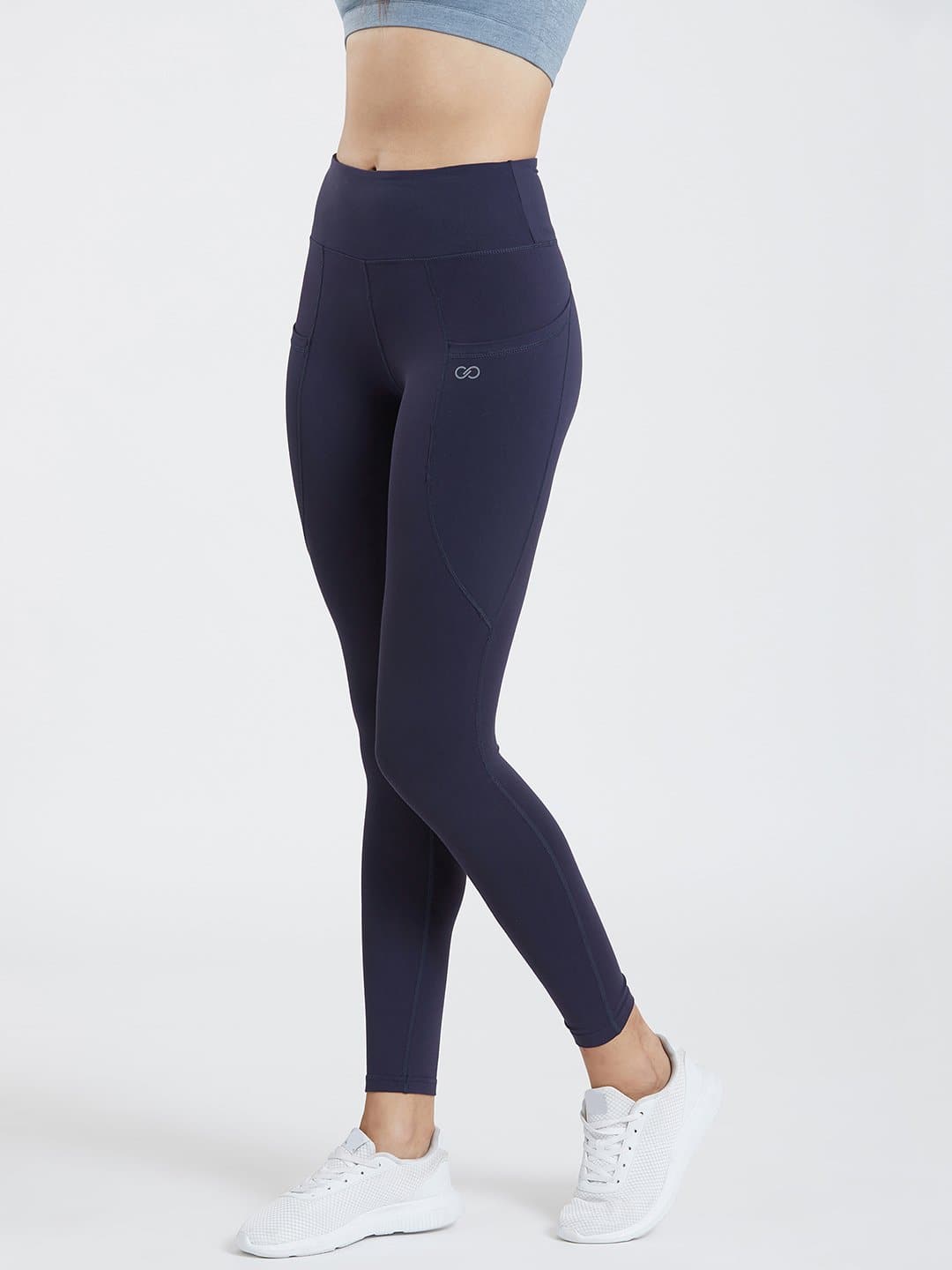 Creeluxe Ultimate Navy Blue Full Length Pocket Women Leggings