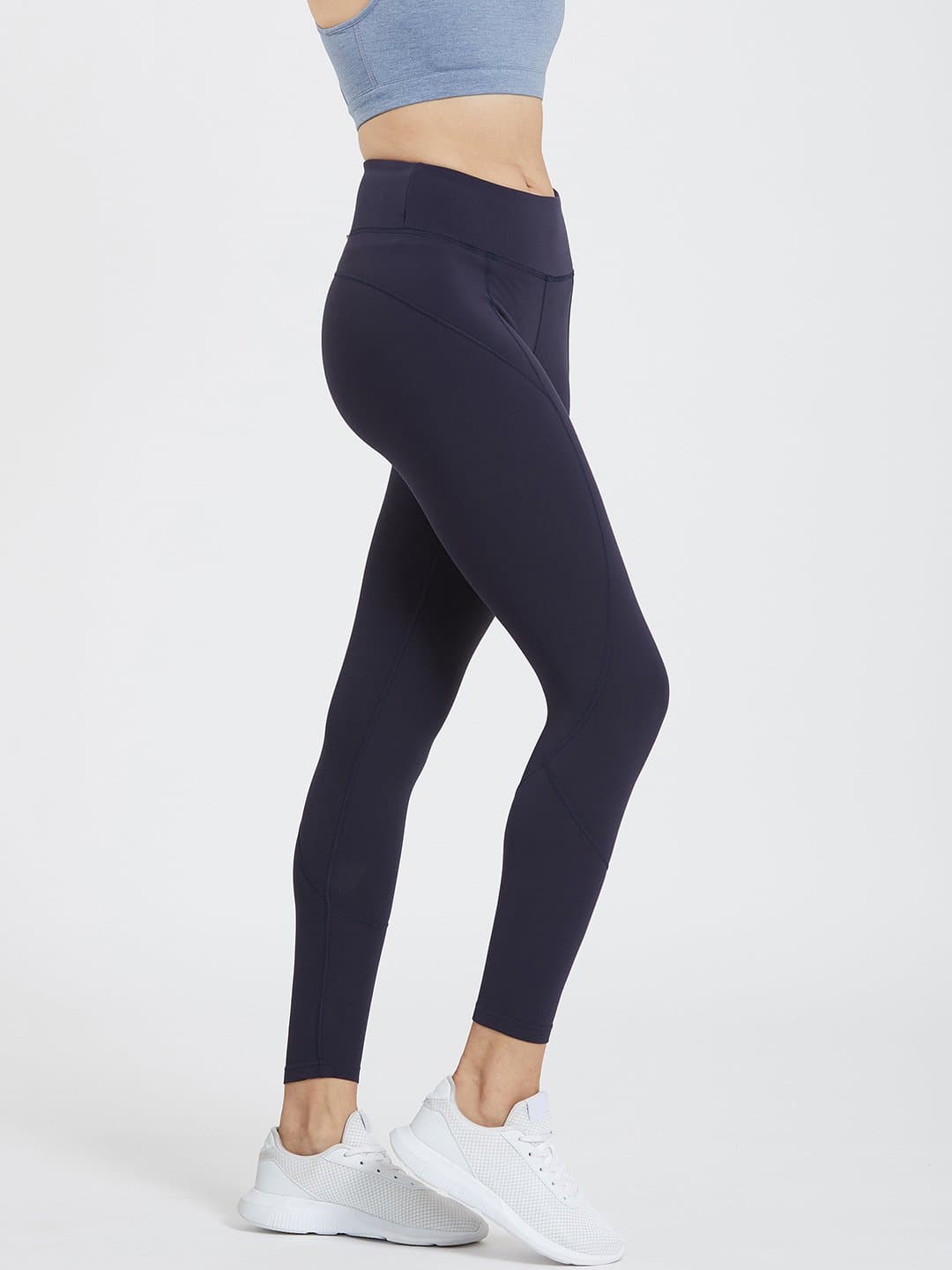 Creeluxe Curve Defining Navy Blue Ankle Length Leggings