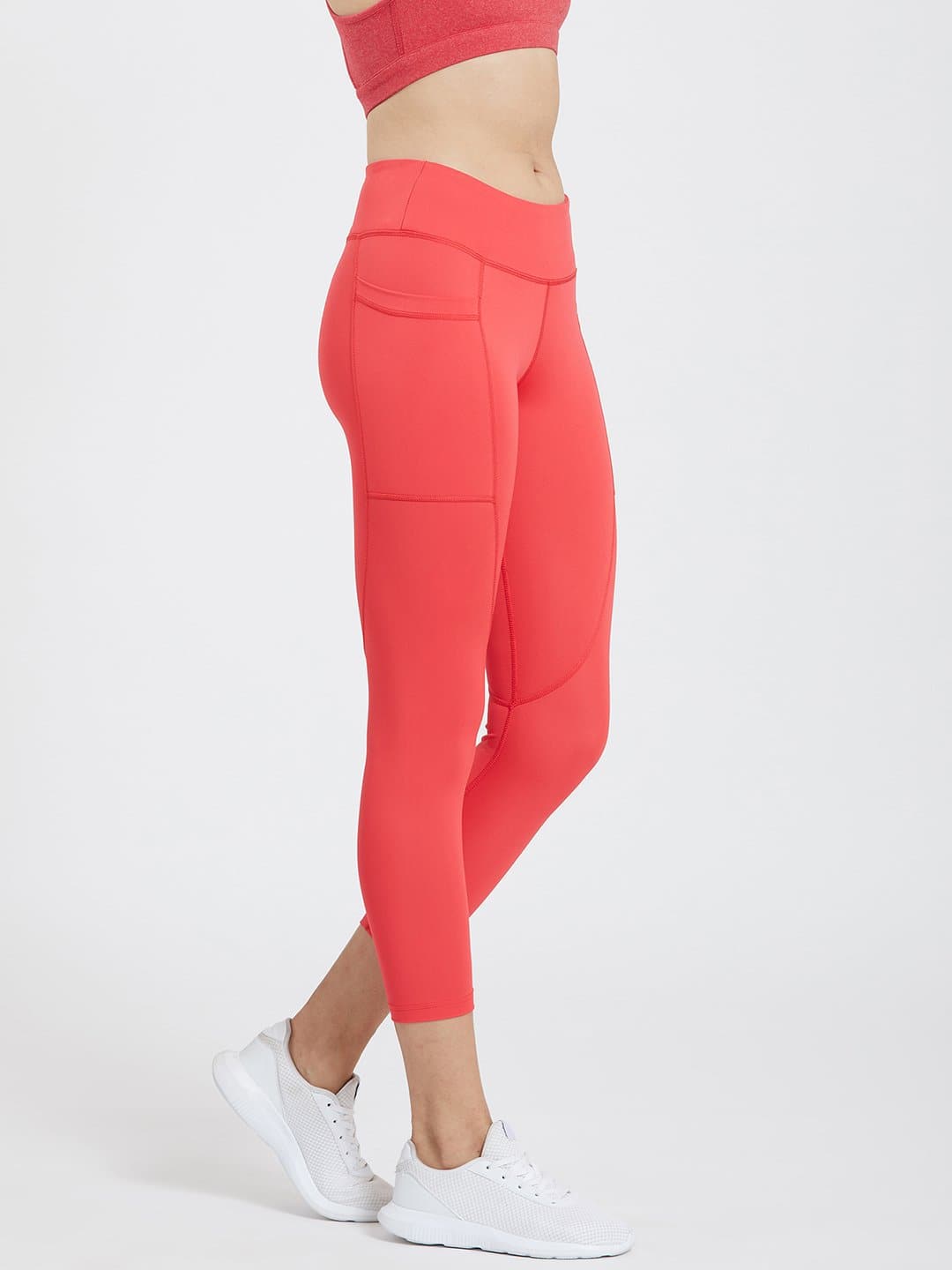 Maxtreme Power me Flame Red Ankle Pocket Leggings