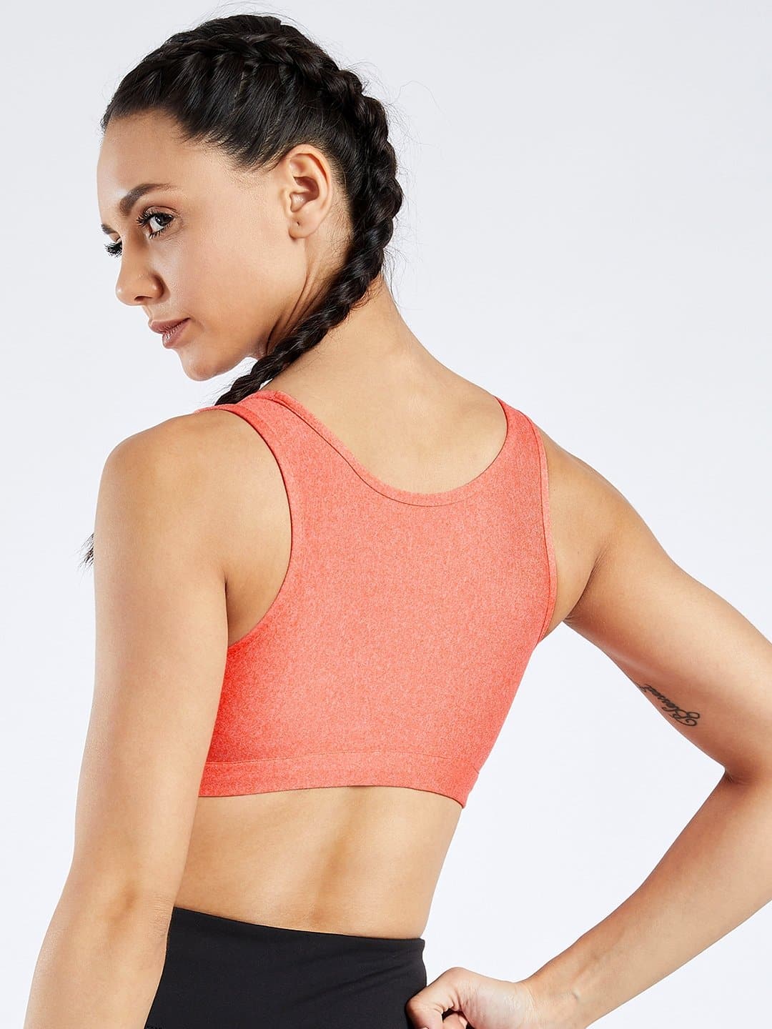 Maxtreme Pace Sunset Orange High Neck Sports Bra
