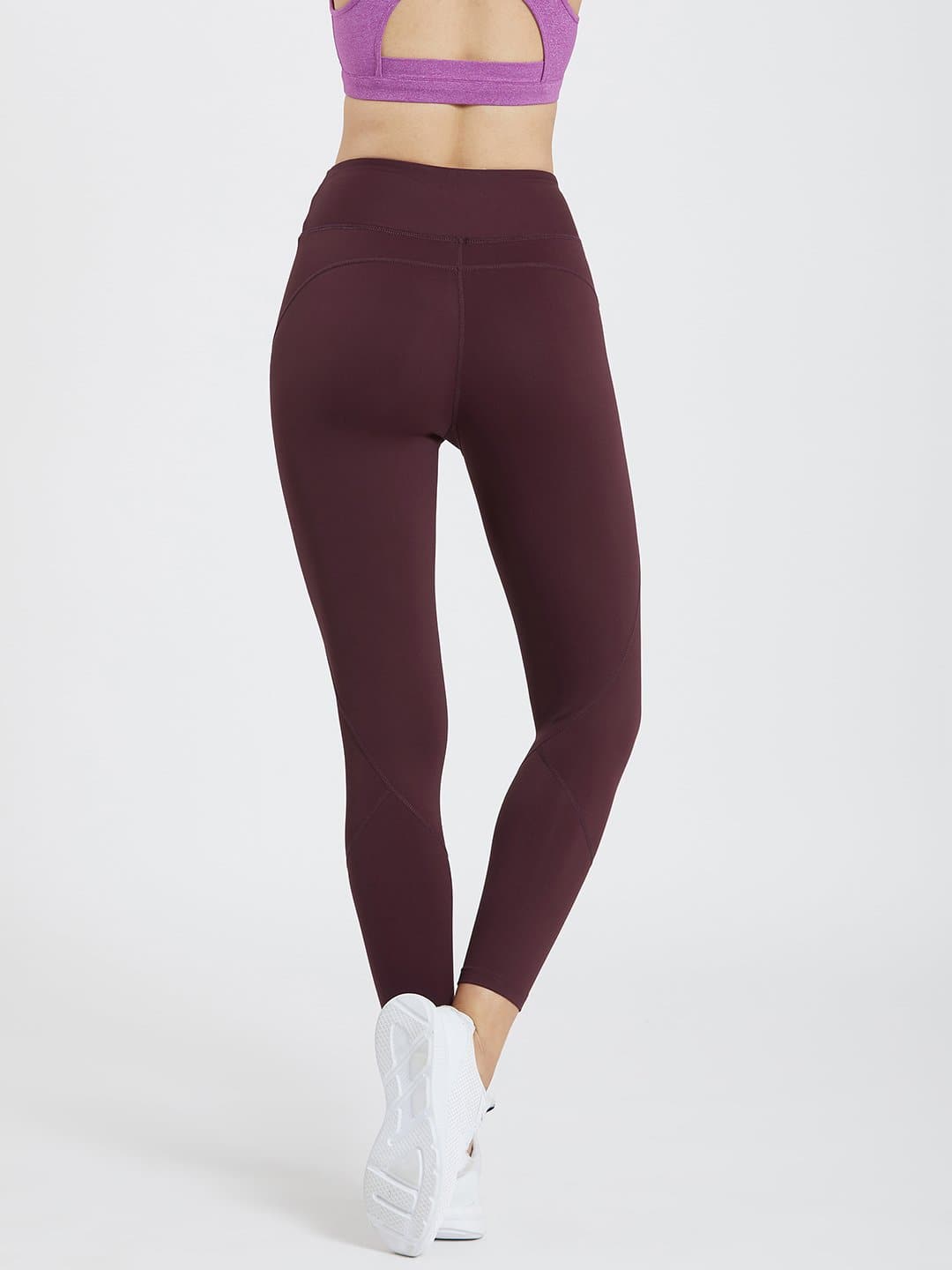 Creeluxe Curve Defining Burgundy Ankle Length Leggings