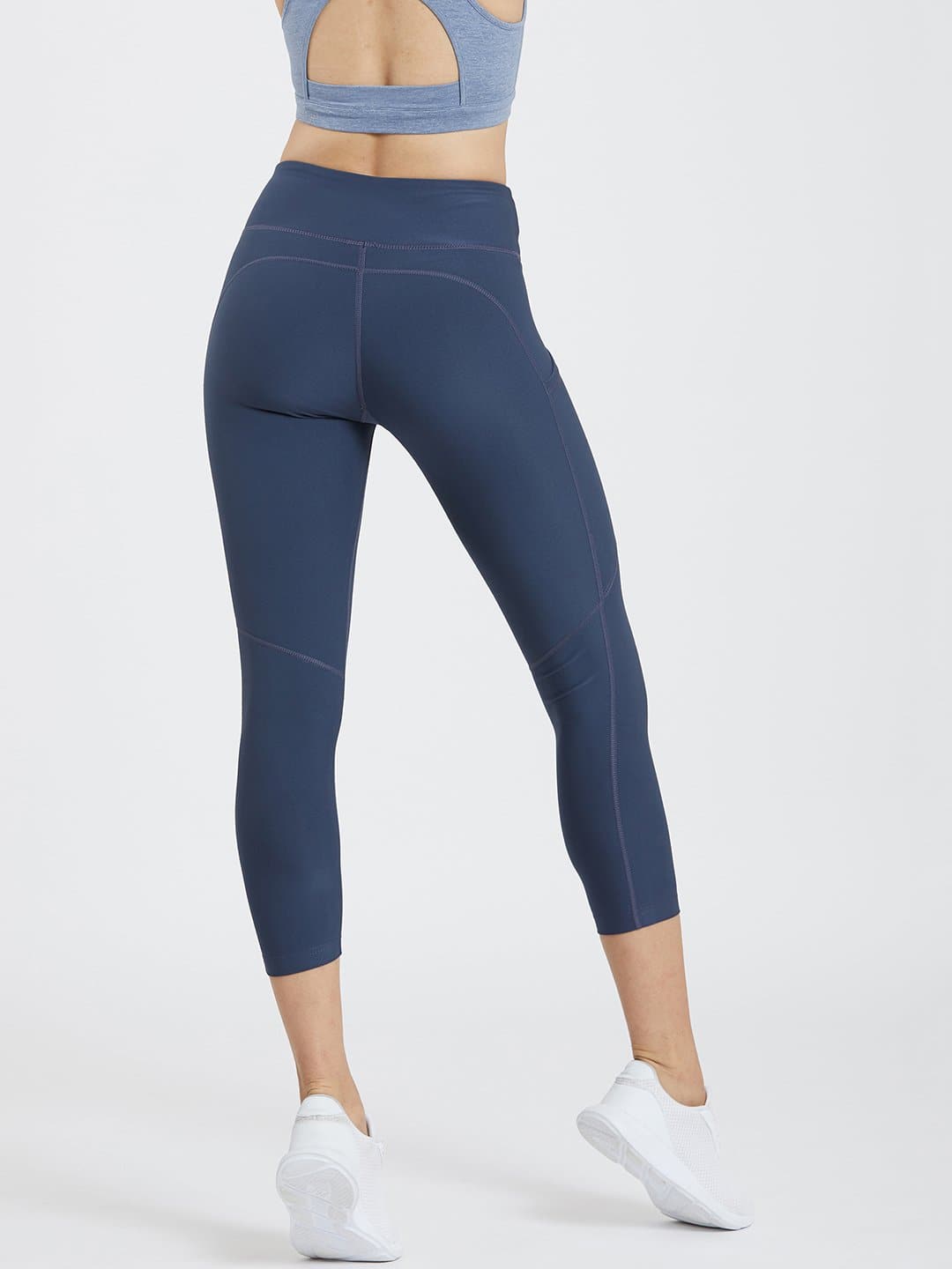 Creeluxe Fierce Pacific Blue Pocket Capri Leggings