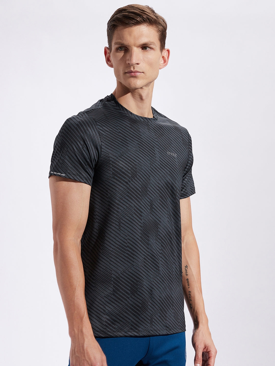 Charged Printed Stretchable T-shirt