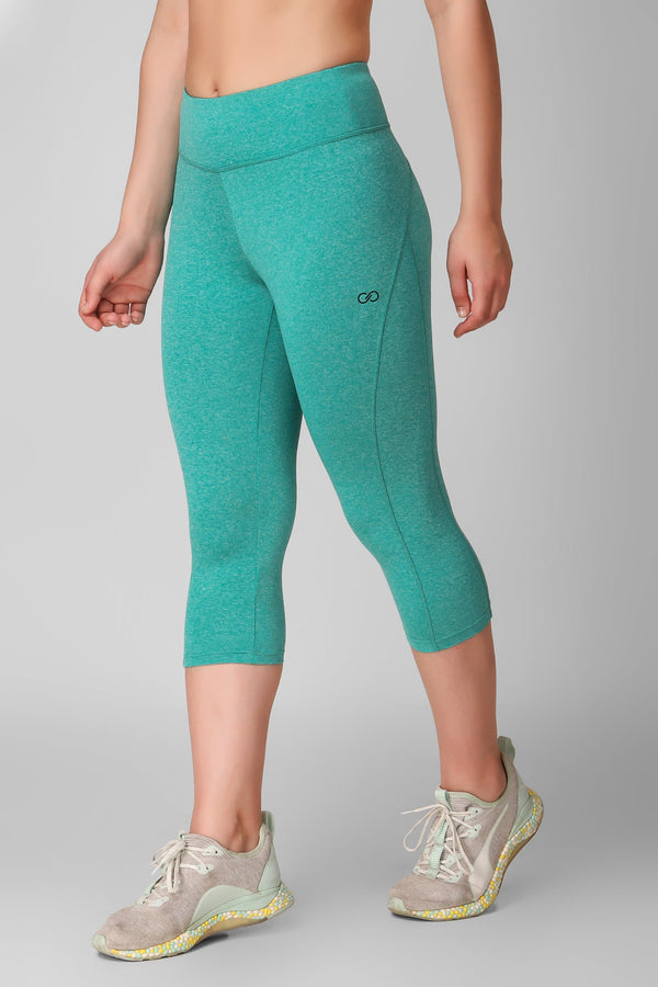 Essential Hardcore Seafoam Green Marl Capri Leggings